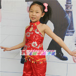 儿童舞蹈/舞台演出/民族民间舞蹈歌舞服装古装唐装表演传统服