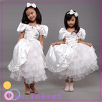 童装女童迪士尼公主裙Giselle吉赛尔儿童新娘服 主持人花童礼服