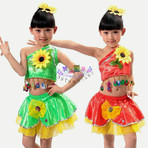 六一儿童节表演演出服小学生幼儿园拉丁合唱舞蹈服民族舞蹈裙批发